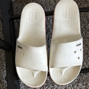 Crocs White Slide Sandals